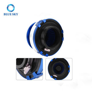 Reemplazo Universal modificado Mushroom Head <span class=keywords><strong>76mm</strong></span> Metal Clamp-On Car Air Intake Filter Auto Automotive Parts para filtros de automóviles - Product Image 5