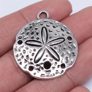 Gangan 35x30mm 5.1g Argent Antique Exportation Bijoux Accessoires Vente en Gros <span class=keywords><strong>Petit</strong></span> Pendentif <span class=keywords><strong>Oursin</strong></span> - Product Image 4