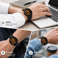 Étui de montre compatible avec la charge directe, en verre trempé PC avec revêtement mat, antichoc, couverture intégrale, sport, pour Samsung Galaxy Watch