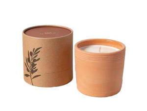 Cylindre recyclé papier kraft bougie papier Tube emballage carton boîte ronde Tube avec taille personnalisée - Product Image 2