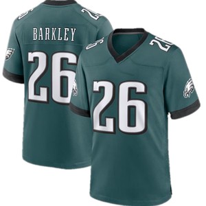 Vente en gros de vêtements pour hommes 2026 # 26 Saquon Barkley # 1 Jalen Hurts # Maillot de football américain DeJean 33, broderie dense, jersey cousu - Product Image 3