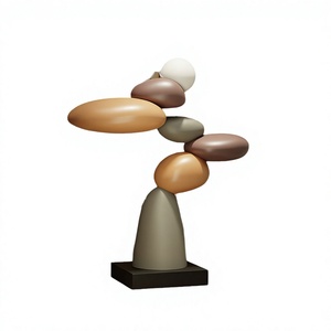 Vase en céramique pour sol avec branches sèches et fruits, design minimaliste pour la décoration du salon - Product Image 1