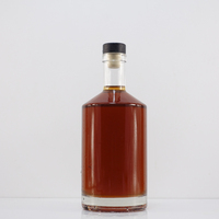 Premium Personnalisé 350ml 500ml 700ml 750ml 1000ml Rhum Vodka Whisky Liqueur Gin Spirit Bouteilles En Verre 500ml