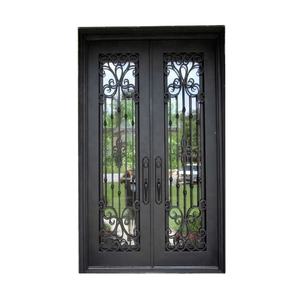 Portes françaises en fer forgé standard vitrées extérieures fenêtre à coupure thermique - Product Image 2