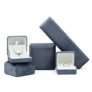 Customized Eco-friendly Velvet Jewelry Set <b>Box</b> High End Pendant Ring <b>Bracelet</b> <b>Gift</b> Storage <b>Box</b> with Custom Logo - Product Image 5