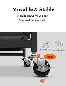 העליון אופנה נייד נייד נייד סל עגלת מדף מטבח נייד <span class=keywords><strong>movable</strong></span> אחסון ארון מתלה - Product Image 2