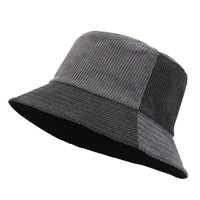 Gorra de pescador de pana bicolor para mujer y hombre, estilo bucket, para verano.