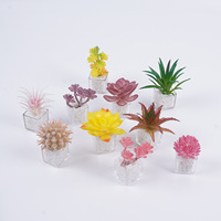 Mini-plante succulente artificielle en pot, modèle miniature, décoration de bureau pour micro-scène, petit ornement, accessoire de photographie