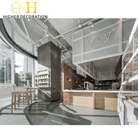 Kiosque de vente au détail pour centre commercial, vitrine de magasin, kiosque de café, présentoir intérieur pour café, design de kiosque à café, stand en bois
