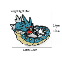 Broche de Aleación con Diseño de Pokémon, Accesorios de Anime, Gengar, Garchomp, Pin Metálico con Efecto de Goteo de Aceite, Decoración