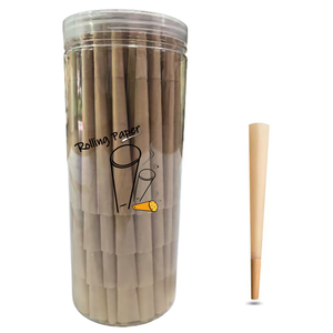 Hot selling classic <b>brown</b> smoking <b>roll</b> <b>paper</b> custom private logo brand tapered <b>roll</b> <b>paper</b> 50 counts/can - Product Image 2