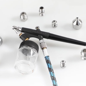 Thiết lập Airbrush phù hợp phụ kiện thay thế <span class=keywords><strong>Kit</strong></span> khớp nối Kết nối công cụ cho máy nén và không khí bàn chải Hose - Product Image 3