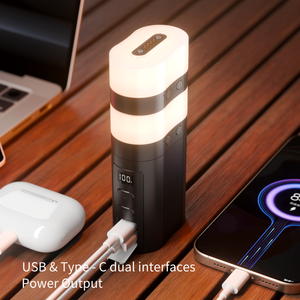 USB di động năng lượng mặt trời <span class=keywords><strong>LED</strong></span> Đèn lồng 11 chế độ bền PC nhựa IP44 không thấm nước 3000-6000K màu tạm thời cắm trại ngoài trời trắng đen RoHS - Product Image 3