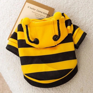 Cute Cat Themed Clothing Anti Fall Design Small Bee Shaped <b>Pattern</b> Pug Small Adorable Blue Cat Seasonal Pet Hoodie - Product Image 2