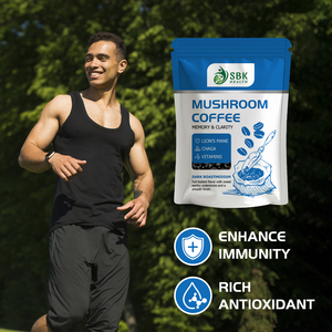 Café aux champignons fabriqué en usine, contenant du Lion's Mane, aide à maintenir l'esprit alerte, stimule la mémoire, café aux champignons Cordyceps MCT - Product Image 3