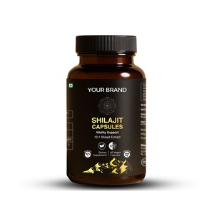 Résine de Shilajit naturelle encapsulée dans des capsules de gélatine, de haute pureté et de qualité standardisée pour un stockage et une consommation faciles - Product Image 2