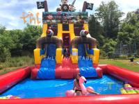 Tobogán Acuático Comercial, Casa de Rebote Grande y Barato, Salto Hinchable, Castillo, Tobogán de Agua Inflable para Niños y Adultos