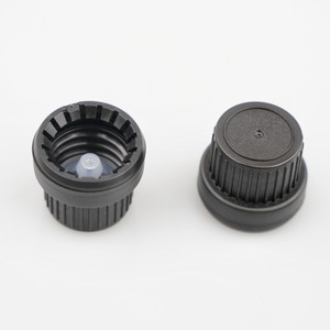 Sản phẩm mới 18 pifer chai bằng chứng nhựa đen vít nắp nắp với giảm dần bên trong cắm cho 25ml 30ml 50ml 100ml dầu chai thủy tinh - Product Image 3