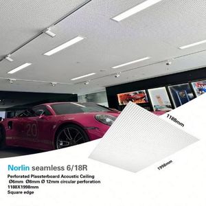 Panneaux acoustiques en plâtre perforé à trous circulaires irréguliers, <span class=keywords><strong>isolation</strong></span> <span class=keywords><strong>phonique</strong></span>, ronds, 1200x2400mm, haute performance - Product Image 4