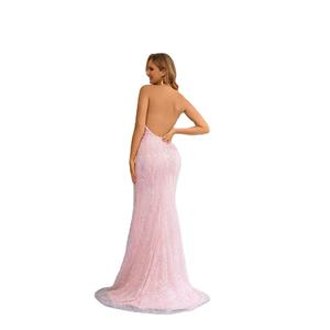 Frauen Perlen Pailletten Spitze Halfter Geburtstags feier Elegante Kleidung Lady Anlass Abendkleider Ballkleid - Product Image 4