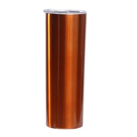 Gobelet droit en acier inoxydable de 20 oz 30 oz avec couvercle et paille design maigre pour boire directement et faire bouillir l'eau