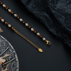 Collares de Joyería Fina con Ojo de Tigre Coreano, Collares de Cadena de Acero Inoxidable, Pulseras de Moda para Mujeres/Hombres - Product Image 4