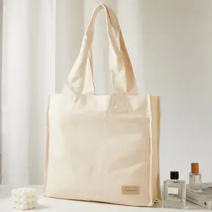 Borse della spesa riutilizzabili Artgimen Logo personalizzato in tela naturale borsa regalo riciclata in cotone calicò organico Tote Bag