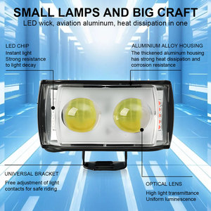 Faro da Lavoro LED JHS a 2 Lenti <span class=keywords><strong>Lampeggiante</strong></span> Rosso <span class=keywords><strong>Blu</strong></span> 18W Faretto Impermeabile per Guida ATV Camion Auto Moto - Product Image 5