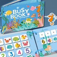 Libro de Pegatinas Educativo Montessori para Bebés, Libro Sensorial Tranquilo para Niños, Juguete de Desarrollo Temprano