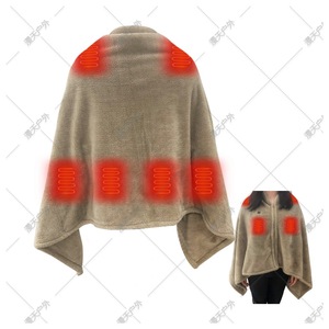 Châle chauffant USB en polaire rechargeable, cape chauffante pour la protection contre le froid, automne-hiver, taille unique, kaki - Product Image 1
