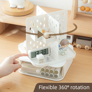 Rotatable Stationery <strong>Storage</strong> Rack Desktop Multi-functional <strong>Shelf</strong> <strong>Storage</strong> <strong>Box</strong> for Office Desktables - Product Image 3