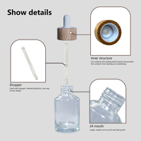 Flacon compte-gouttes en verre, Bouteilles en verre, Bouteille d'eau, Flacon compte-gouttes en verre noir mat pour shampoing 30 ml 100 ml, Flacon compte-gouttes en verre 10 ml 30 ml, Flacon compte-gouttes en verre OEM