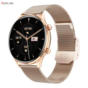 Nieuwe Mode Smart Watch Ak50 Rose Gold Metal Horloge Hartslagmeting Menstruatiecyclus Herinnering Gezondheid Smart Watch Voor Vrouwen