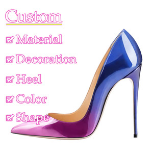 Mode Personnalisée Ombre Light Stiletto Talons Hauts Sexy Pointu Toe Party Chaussures Femme Pour Dames Et Femmes - Product Image 2