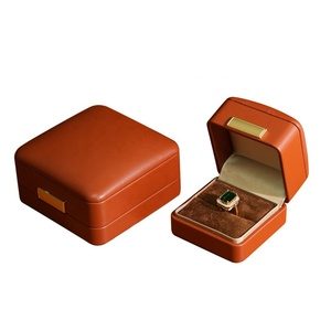 Boîtes d'emballage en cuir PU pour bijoux fins vintage, boîte à bijoux rectangulaire esthétique, boîte à bijoux personnalisée en PU pour collier - Product Image 5