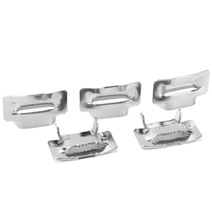 3/4 pollici in acciaio inox <span class=keywords><strong>fascette</strong></span> <span class=keywords><strong>per</strong></span> cavi in metallo stretta morsetto con denti rilasciabili bande di fibbie - Product Image 1