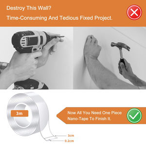 เทปนาโนสองหน้าแบบใส ใช้ซ้ำได้ ขายดี สำหรับยึดติดกันน้ำ - Product Image 3