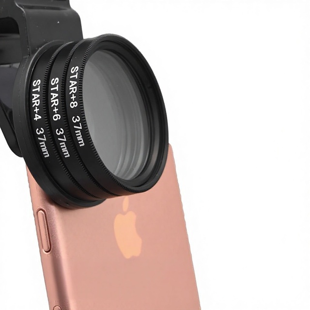 Universal Mobile Phone Starlight Auto Focus HD Lens Kit 4-Line 6-Line 8-Line Filter Night Scene Gadget 37mm