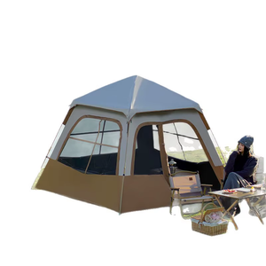 Outdoor Portable Folding <strong>Camping</strong> <strong>Tent</strong> Double-Layer Rainproof Shelter <strong>Tent</strong> With Oxford Cloth All-Season Use - Product Image 5
