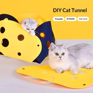 Giocattolo per Animali Domestici Fai-da-Te, Tunnel in Feltro Multicolore per Gatti, Universale per Tutte le Stagioni, Labirinto Meow Star, Confezione OPP - Product Image 4