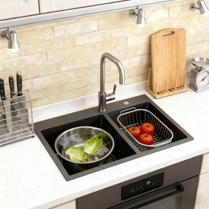 Wastafel Dapur Stainless Steel <span class=keywords><strong>1.5</strong></span> Bowl Tahan Lama, Finishing Brushed Anti Sidik Jari, Profesional, Stainless Steel 304 - Product Image 4