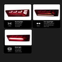 Conjunto de Luces Traseras Rojas Nuevas para Modelos Audi Q7 16-19, Actualización LED, Luz de Circulación Diurna Personalizada, Señal de Giro Secuencial