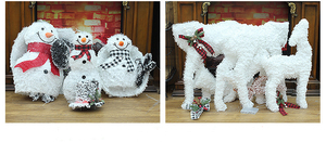 Ensemble de 3 ornements de Noël en plein air éclairés de luxe pour cerfs Décorations de cerfs Décoration de Noël pour la maison et le centre commercial - Product Image 4