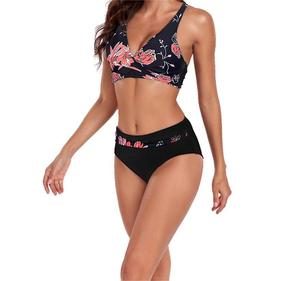 Oem Wholesale Custom 2 Piece Set Bikini <b>Beachwear</b> Heat-Transfer Printed Waterproof Quick Dry Women's <b>Swimwear</b> Spandex/Polyester - Product Image 6