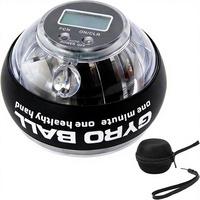 Ejercitador de Mano con Bola de Torque, Entrenador de Fuerza de Agarre, Bola Giratoria de Arranque Automático para Fortalecer la Muñeca, Luces LED, Pantalla Digital, Plástico