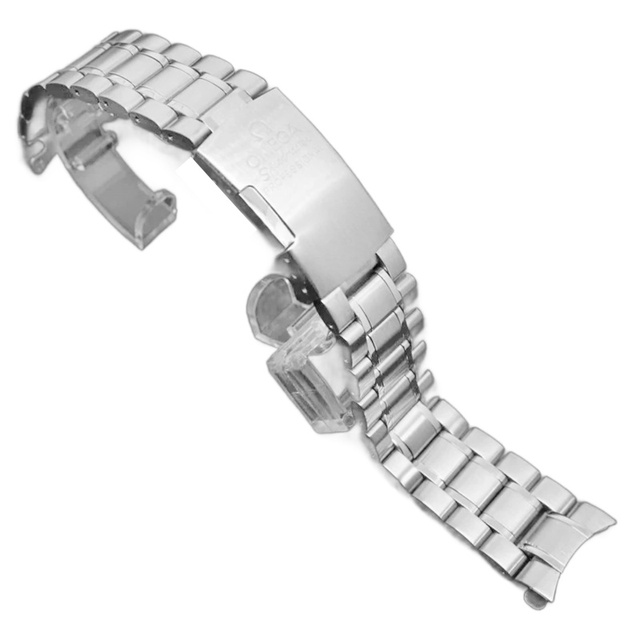 Double-Color Luxury Stainless Steel Watch Band Strap 20mm & 22mm Curved End for Omega Bracelet Speedmaster Seamaster