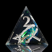 7PCS Night Abyss Star Rift Black Blue Resin DND Dice Sets Buatan Tangan dengan Tepi Tajam Dadu Polihedral untuk Dungeons Dragons TRPG Permainan Papan