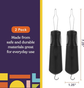 Suministros de rehabilitación Bucle de alambre Pull Through Botón Gancho Cremallera Ayudante Agarre de goma Vestidor Ayuda Personas discapacitadas Ancianos - Product Image 6