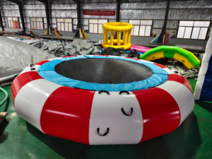 Trampolín Acuático Inflable, Juego Acuático Popular para Vacaciones de Verano, Plataforma Flotante Portátil para Saltar y Rebotar, Parque Acuático de 5m - Product Image 4