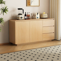 Buffet en bois avec tiroirs et étagères ouvertes, armoire de rangement pour salle à manger pour appareils de cuisine et vaisselle